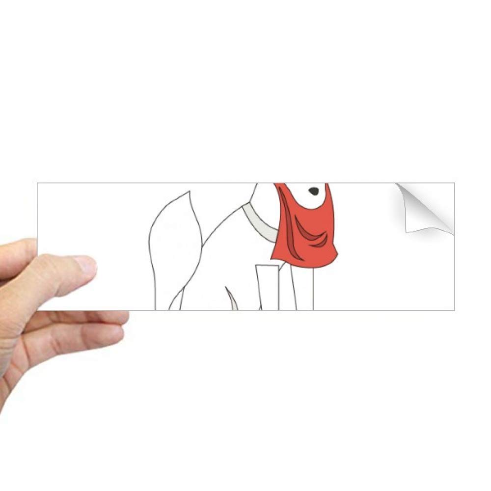 Sticker rectangulaire pour fenêtre renard japonais aux couleurs vives