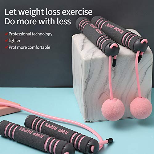 XWU Corda de pular para segurança física, cabo portátil de espuma sem fio, corda de pular para trein