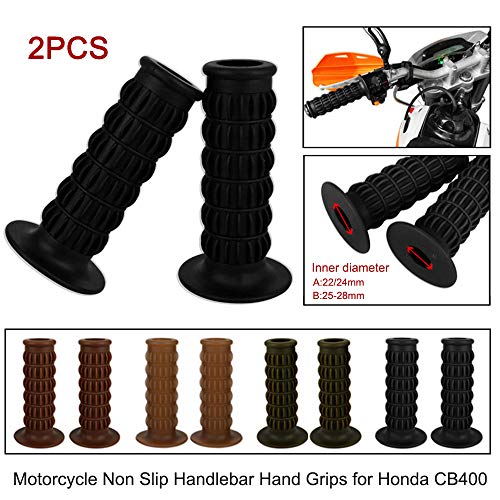 KKmoon Aderências para motocicleta, guidão antiderrapante de 7/8