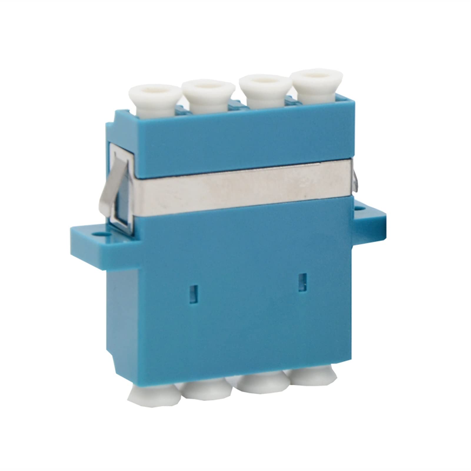 Accessoires de Fibre Optique 25 pcs LC UPC Adaptateur Quad à Fibre Optique LC Coupleur à Fibres optiques/Atténuateur Fibre Blanche DE Fibre Quad 4 Ports CONNECTEUR DE Fibre Connecteur