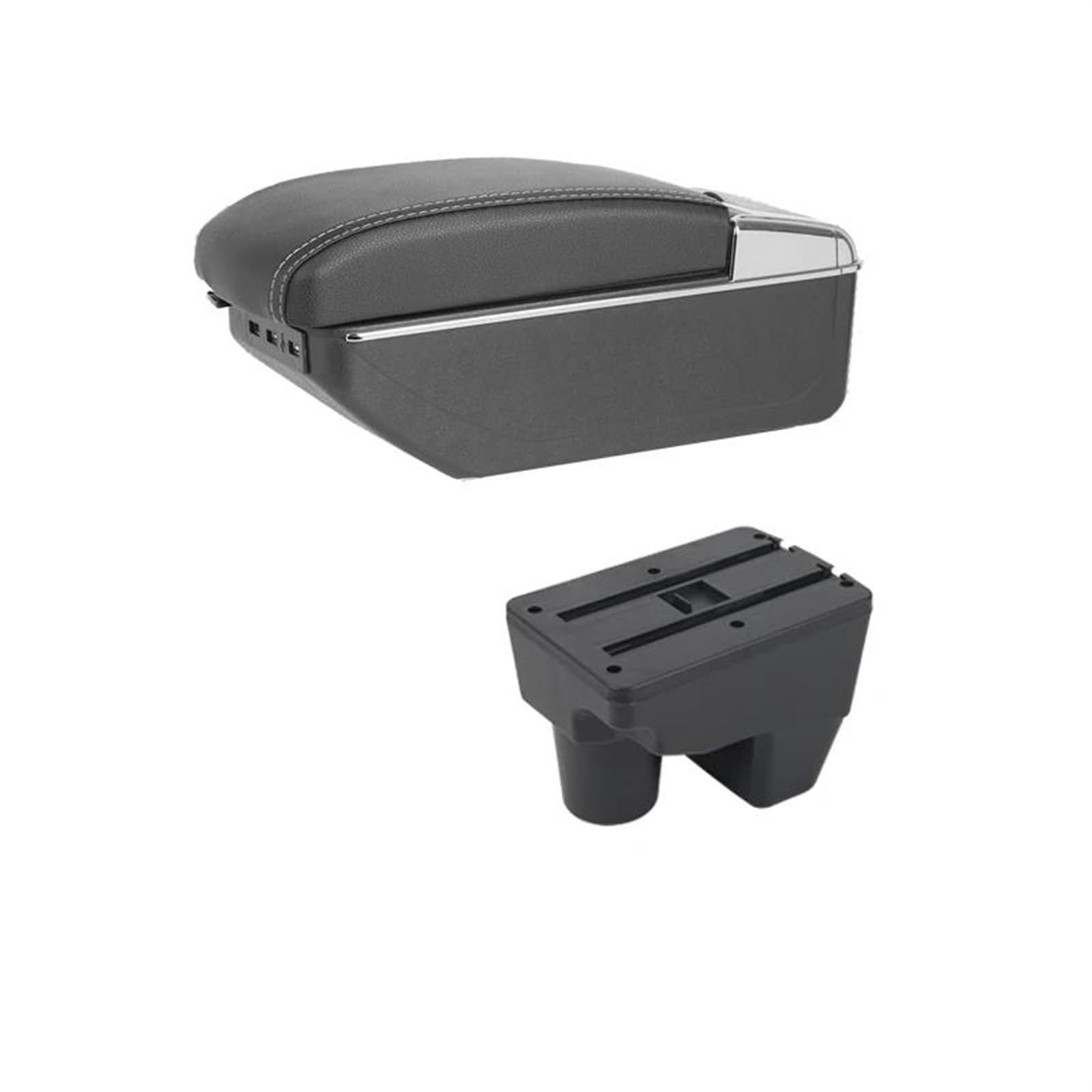 Ysdsls A-Black White Line Center Console Armrest Storage Box For Yaris For Elegant 2020-2022 Car Interior Parts Modification Accessories