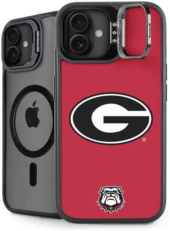 Skinit Kickstand Phone Case Compatible with iPhone 16 Plus - Officially Licensed University of Georgia Bulldogs Design
