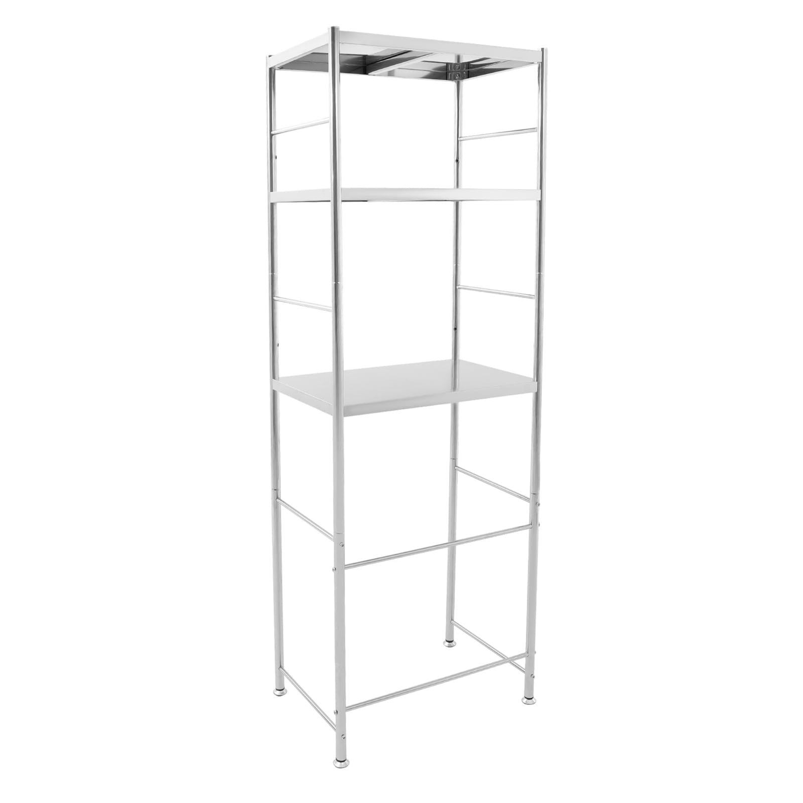 Estantería de acero inoxidable de 3 niveles, estantes de cocina, estantería de almacenamiento, estantería para cargas pesadas, estantería de almacenamiento, estantería de almacenamiento para