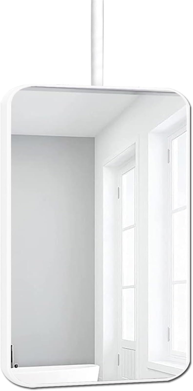 WZZQZR Ceiling Hanging Wall Mirror, Floating Bathroom with Metal Frame for Living Room, Decorative Makeup(40cmx60cm)