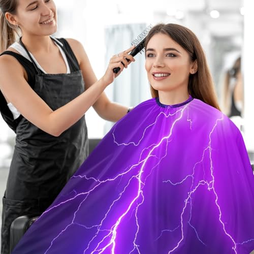 Capa impermeable profesional para cortar cabello con cierre ajustable miniatura 7