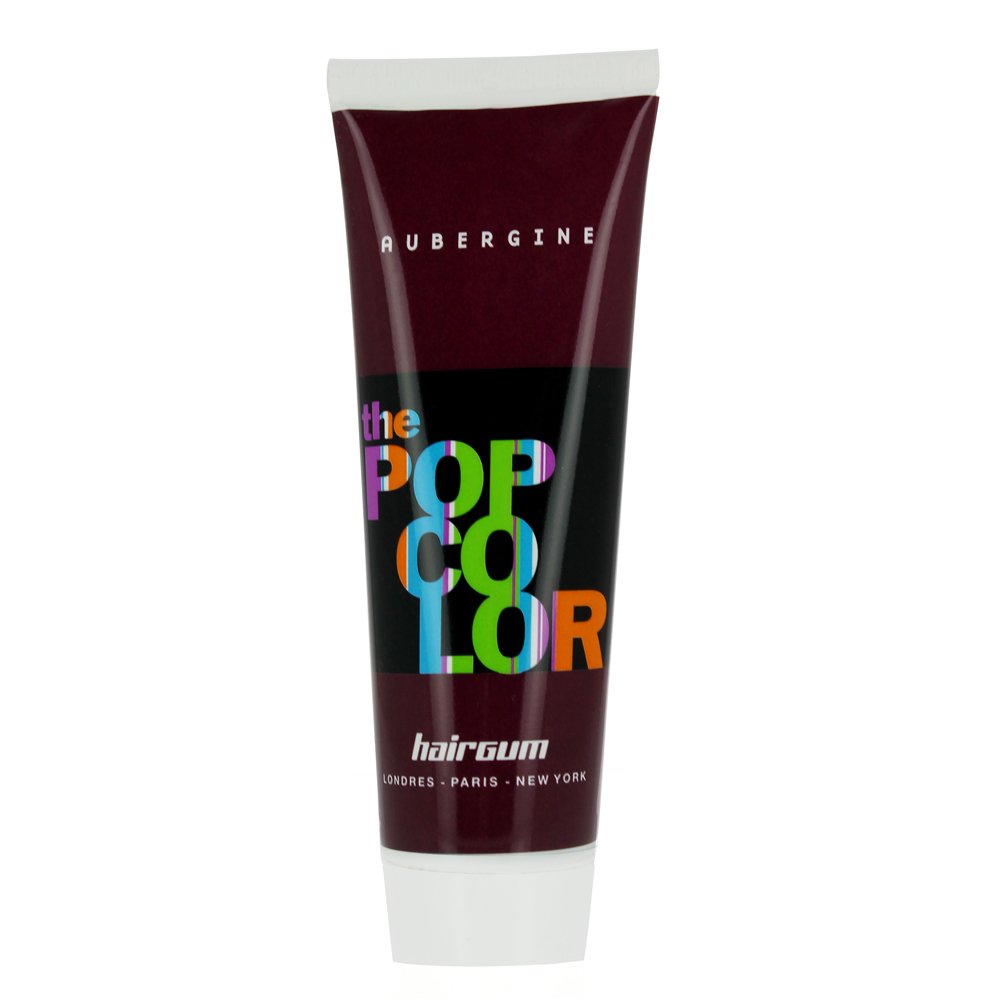 Hairgum Popcolor, Semi-Permanent Coloration (Number 16, Aubergine) - 60 ml.