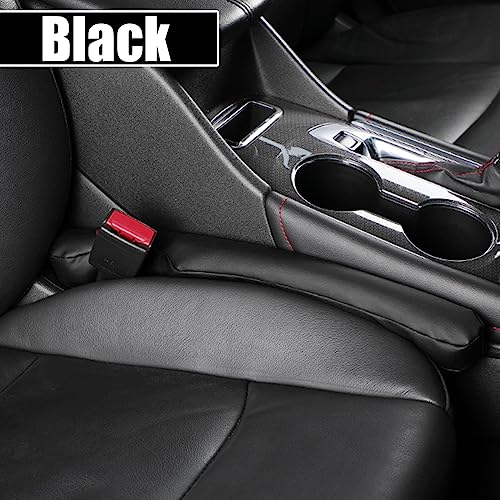 JNNJ 2Pcs Car Seat Gaps Filler, Microfiber Leather Fill The Gap Between Seat and Console, Seat Crevice Blockers Stop Things from Dropping, Universal Accessories Gap Filler for Car Truck(Black) - Image 2