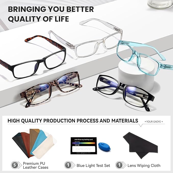 Image of Gaoye Reading Glasses Men /Women, Eyeglasses, Blue Light Readers for Men /Women, Computer Eye Glasses, Cheaters