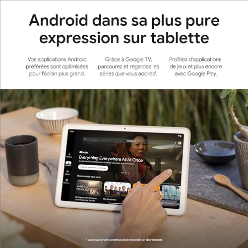 Google Pixel Tablet – Tablette Android avec écran 11 Pouces et autonomie Extra Longue – 8 Go de RAM – 256 Go d'espace de Stockage – Porcelaine