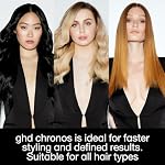 ghd Chronos Styler ― 1" Hair Straightener, 3X Faster HD Motion-Responsive Styler for One Stroke High-Definition Results that Last 24hrs, 85% More Shine, 2X Less Frizz, No Heat Damage ― Black