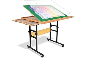 Sturdy Construction Standing Puzzle Table with 3-Tilting-Angles & 1500 Pieces Capacity, Adjustable...