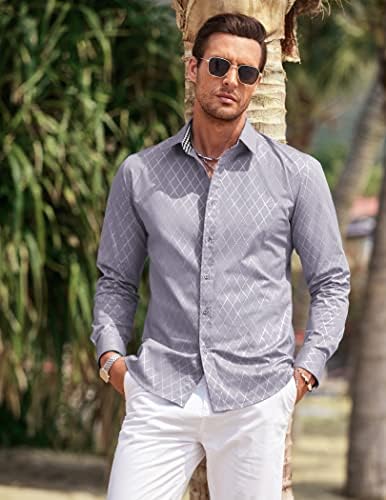 VHUQGVU Polo Uomo Manica Lunga Slim Fit Basic Golf Tessuto Comodo