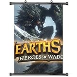 Wall Posters Wall Scroll Poster with Heroes of Warcraft Hearthstone Logo Home Decor Fabric Painting 23.6 X 35.4 Inch