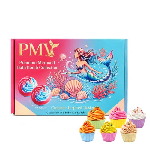 Cupcake-Inspired Bath Bomb Gift Set, 6 Pack