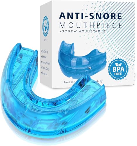 Schnarchstopper Anti Schnarch, Schnarchschiene Gegen Zähneknirschen und Schnarchen für MäNner Und Frauen(Blau)
