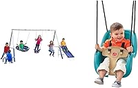 Vista 11 de XDP Recreation Free N' Swing Set + Little Tikes Snug 'n Secure Blue Swing