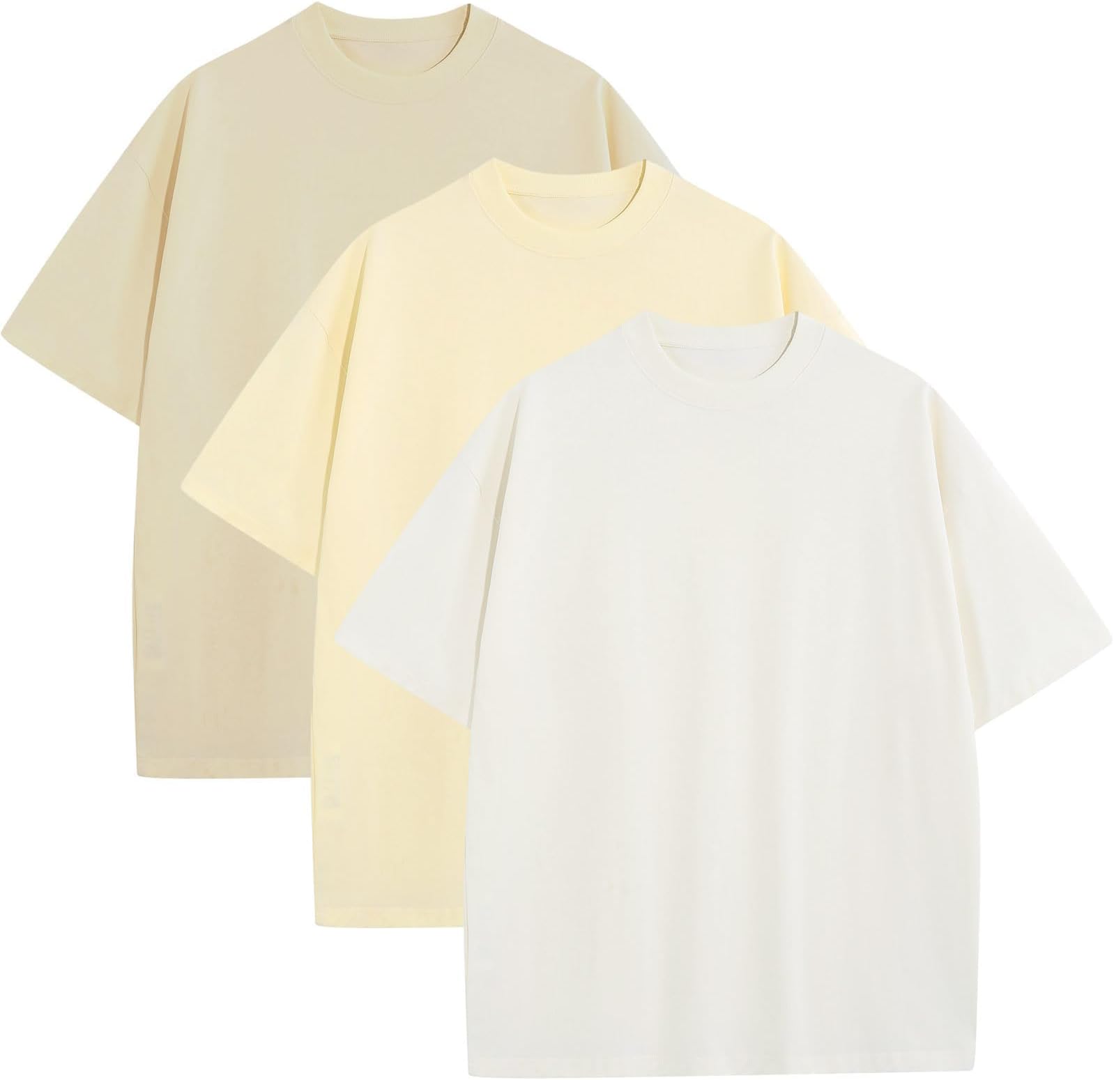 Mens Oversized T-Shirts Fashion Loose Fit Crewneck Tshirt Streetwear Heavyweight Short Sleeve Gym Workout Tops