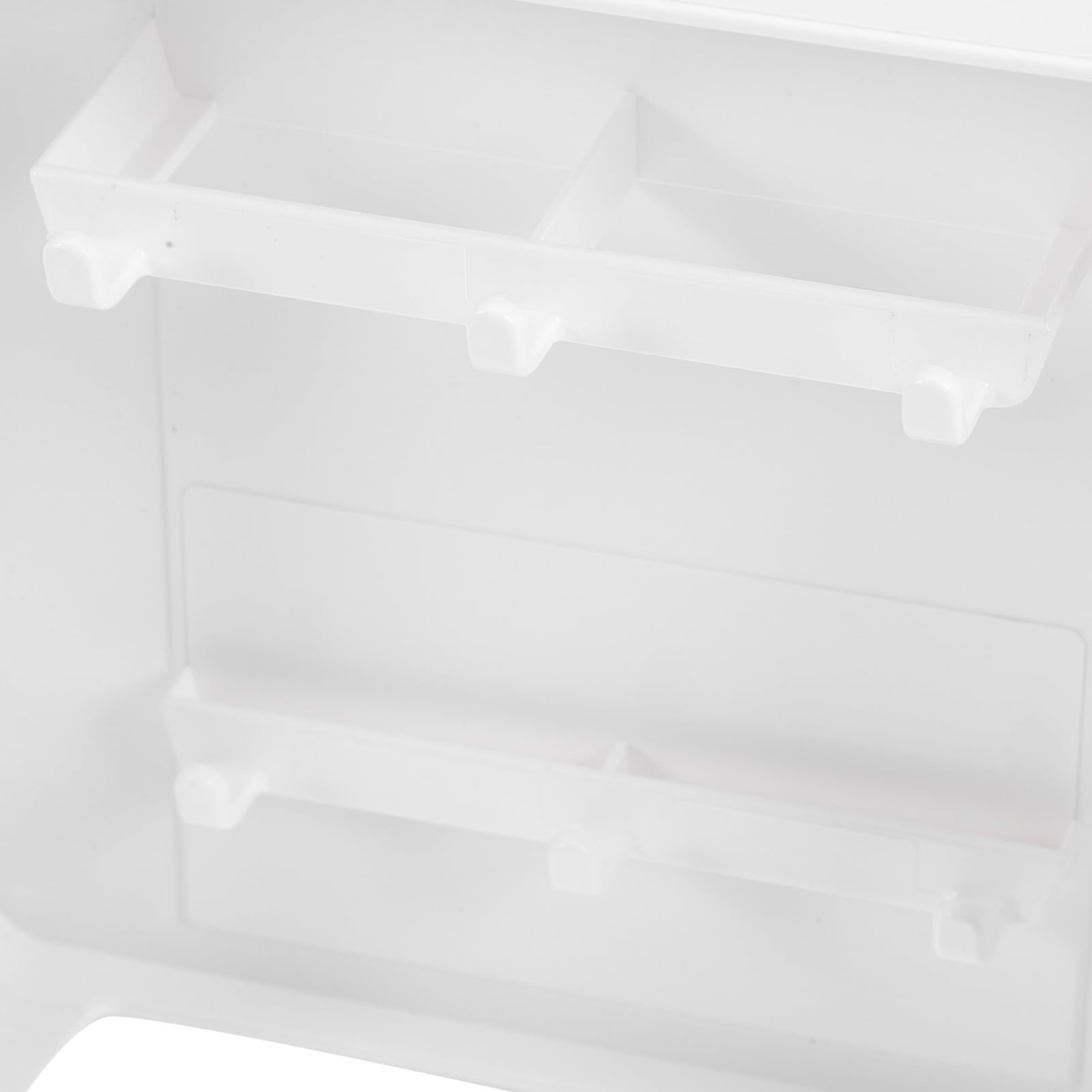 MAGICLULU Caja para Llaves de Pared Moderna sin Perforaciones Gancho Magnético de Plástico Blanco para Almacenar Llaves y Cartas Entrada
