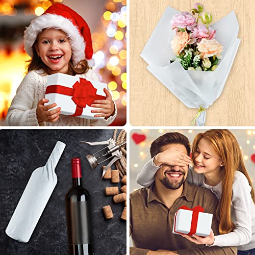 Image of NEBURORA 60 Sheets White Tissue Paper Set Gift Wrap Paper(White)