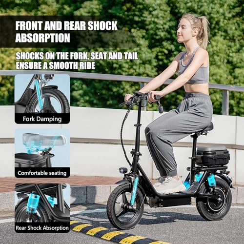 ASKGO Electric Scooter for Adults with Dual Brakes and Dual