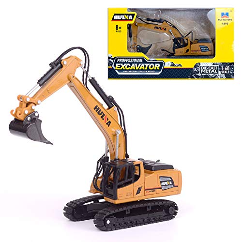 Gemini & Genius Tracked Excavator Heavy Duty Construction Site Vehicle Toys 1：60 Scale Diecast Digger Engineering Collectible Alloy Model Toys For Kids And Decoration For House #TOP16