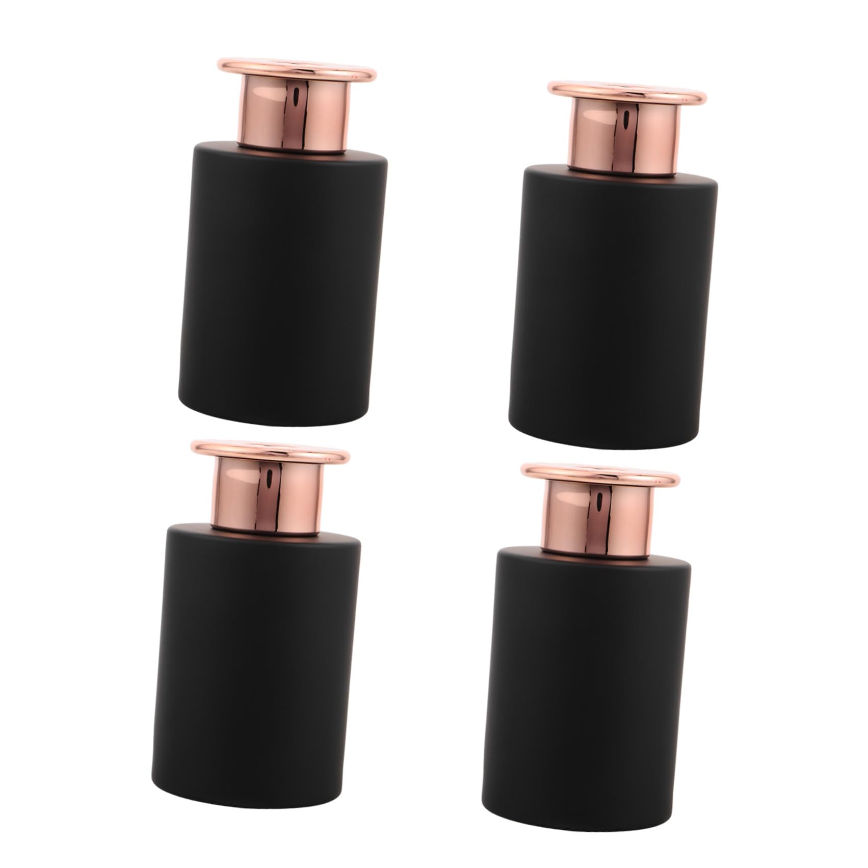 PRETYZOOM 4 Pezzi Diffusore Aromi Vetro 120ml Tappo a Fungo Nero, Ricaricabile e Preserva Autenticità Profumo, per Casa e Creazioni Fai-da-Te