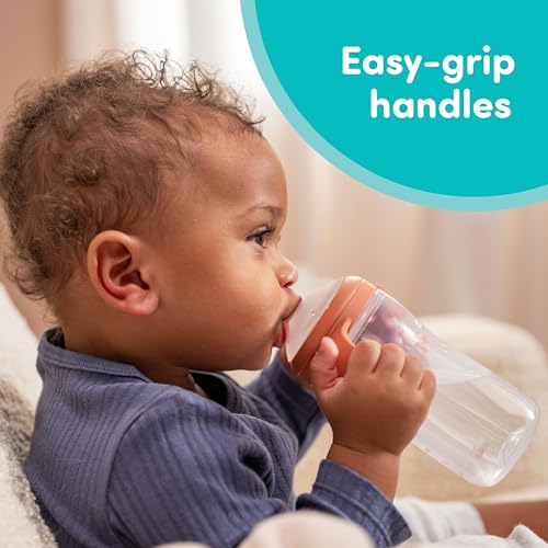 Image of NUK Perfect Match Learner Cup, 8 oz, 2 pack - Soft Spout, Easy-Grip Handles, BPA Free, Spill Proof Transition Sippy Cup