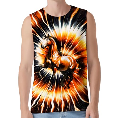 Unisex Tie Dye Tank Tops Sleeveless T Shirts Hippies Senior Shirt Beach Tees for Women and Men2