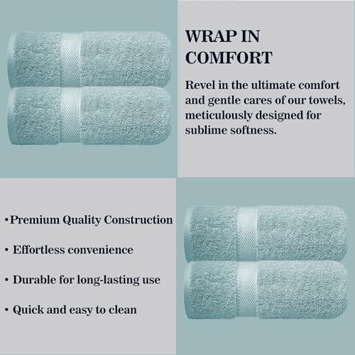 Image of Sulfar 100% Terry Ring Spun Cotton Face Towel - Quick-Dry, Highly Absorbent (480 GSM) (30 x 30 Cm) Nile Blue (Pack of 2)