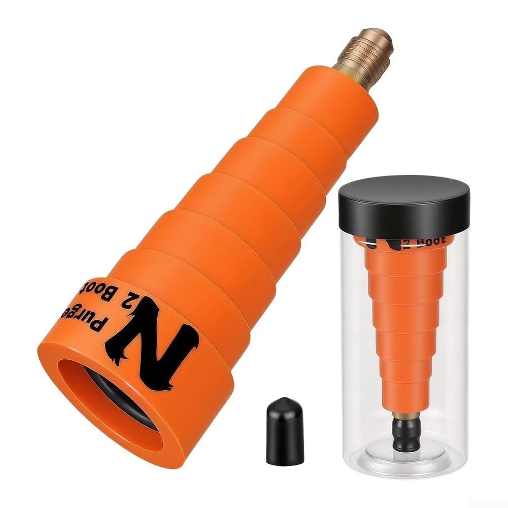 Nitrogen Purge Boot for HVAC Brazing – Hands-Free Low-Pressure Purge Tool with Multi-Size O-Ring Seal, 1/4" SAE Connector, Fits 3/8" to 1-1/8" ACR Copper Tubing, Includes Storage Case