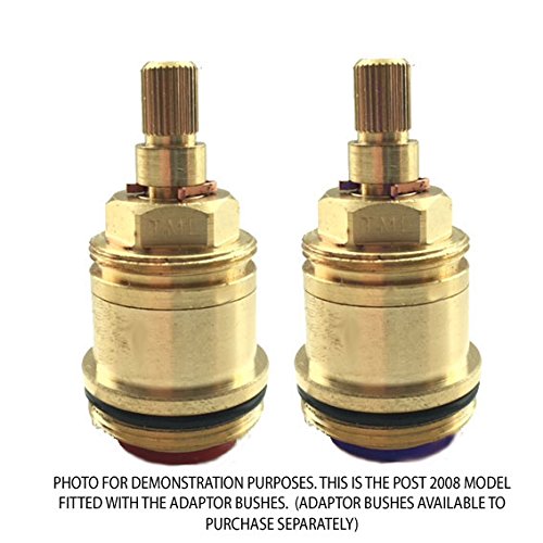 Cartouche en céramique Robinet Magicien Paire de valves de pièces de rechange compatible avec Franke Planar, cuivré, POST 2008 MODEL (28 SPLINES)