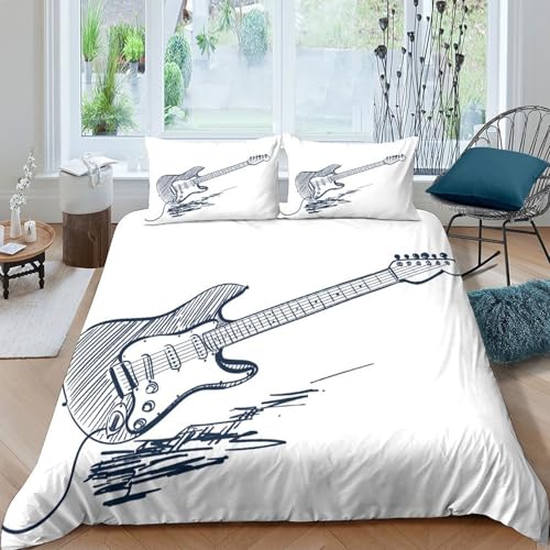 Housse de couette guitare en microfibre durable lit double - 2