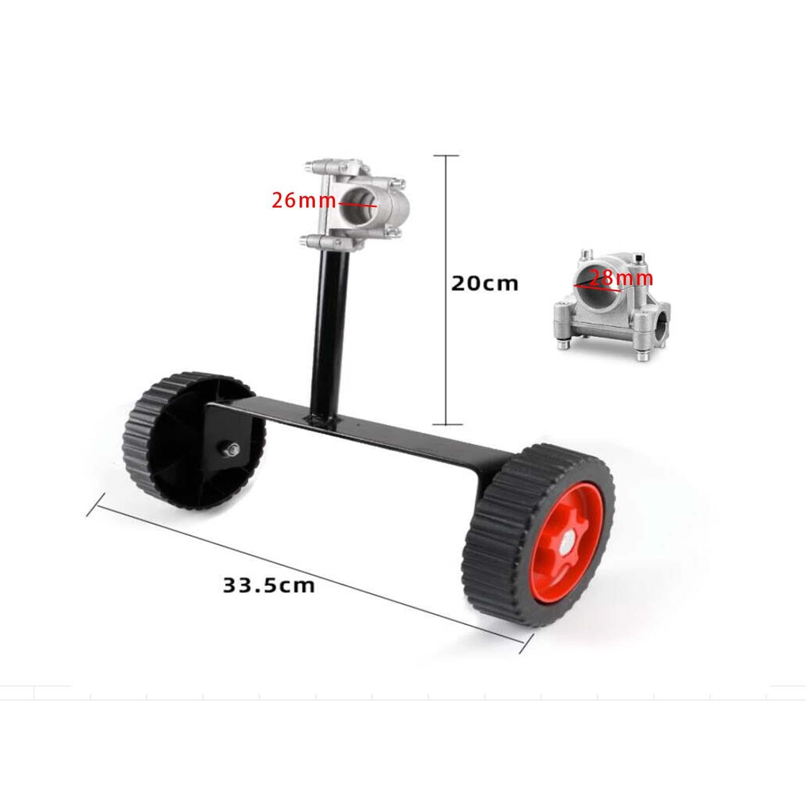 Rueda de Soporte para Recortadora Ajustable Adaptador de Metal Fijo Montaje Rápido en La Recortadora Rueda Flexible Material PP Adecuado, 28 mm de diámetro