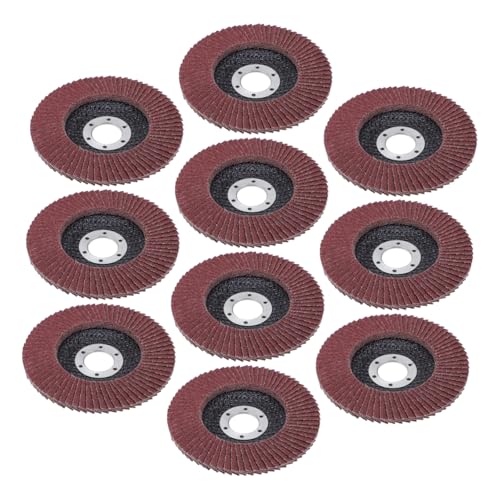 SOLUSTRE Grinding Wheels for Angle Grinder 10pcs Flap Discs Polishing Sanding Discs for Metal Stainless Steel Sanding Discs
