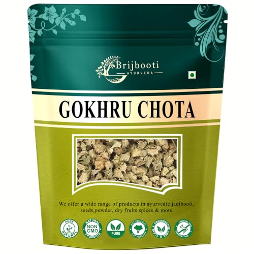 Image of Brijbooti Gokhru Chota 100 Gr - Tribulus Terrestris Seeds - Small Caltrops | FSSAI, GMP, ISO Certified