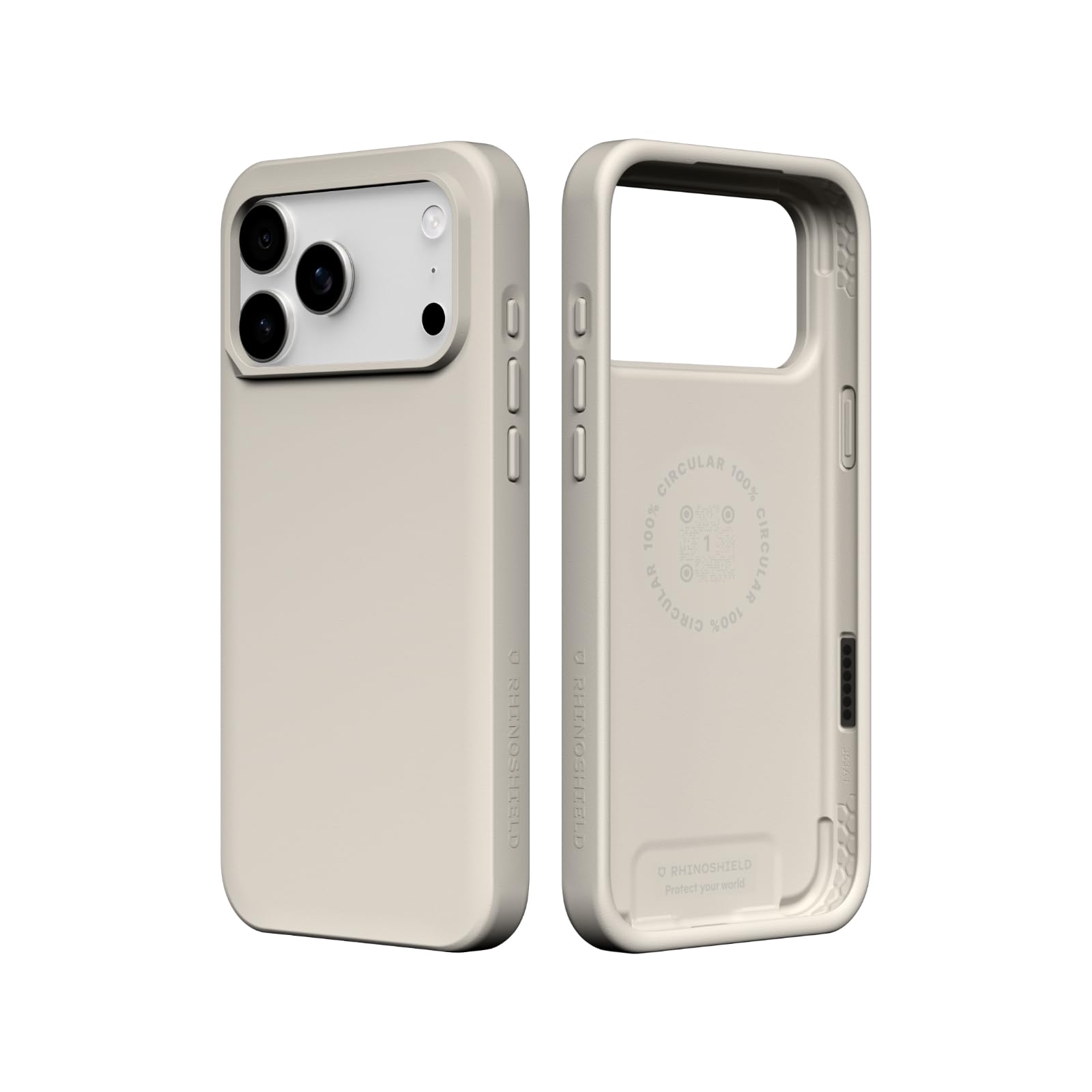 RHINOSHIELD Phone Case Compatible with iPhone 17 Pro Max | SolidX - Reinforced Shock-Absorbing Protection, Minimal and Slim Design with Military Grade Drop Protection - Shell Beige