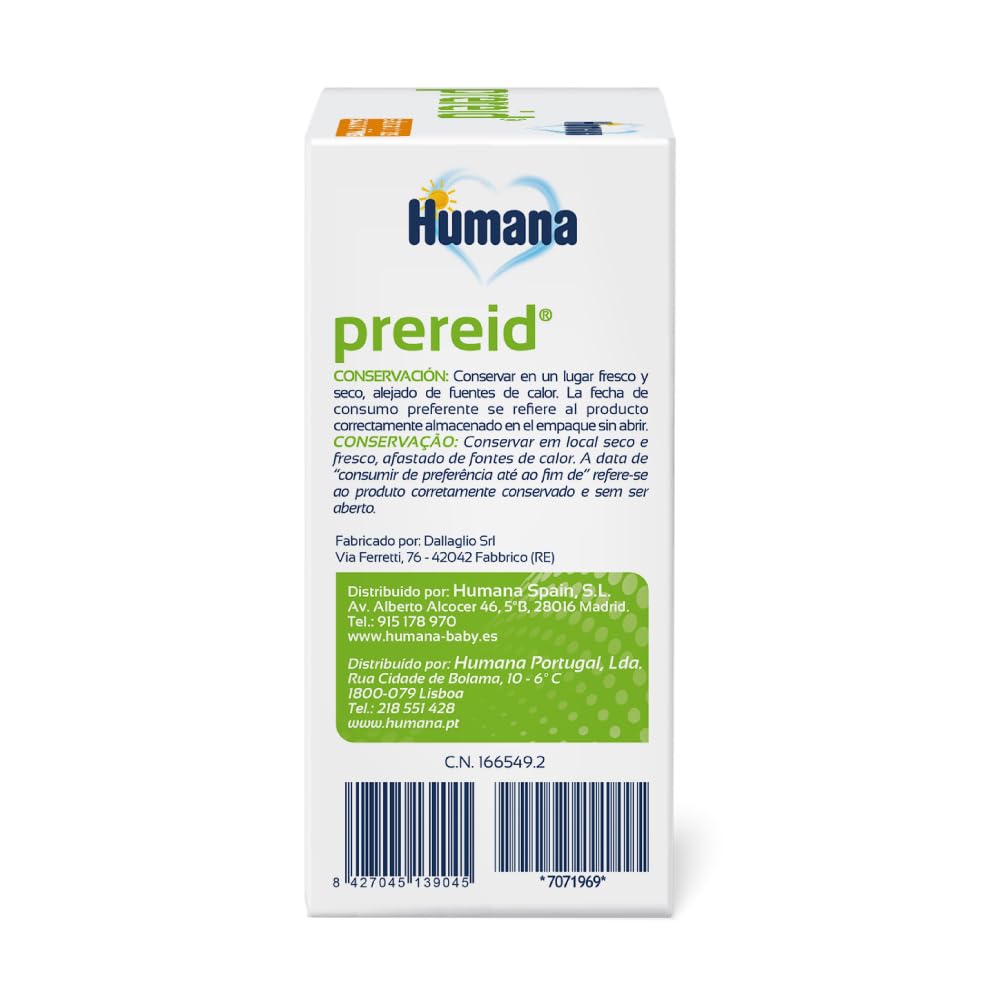 Prereid, solución de rehidratación oral para niños y adultos con hidratos de carbono, sales minerales y fibras prebióticas, 3 pouches de 250ml.