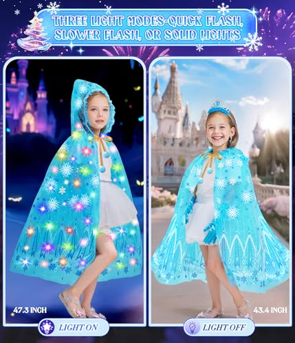 Disfraz Princesa para Niñas 3-6 años con Capa y Corona miniatura 5