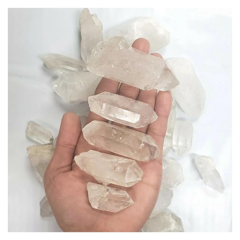 Cuarzo blanco natural en puntas de 3-5 cm para crear rincones de meditación en casa