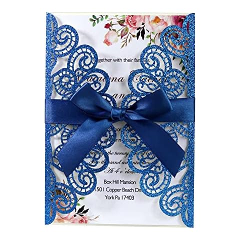 MoreChioce Invitations de Mariage 25 Pièces Cover