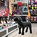 MERRYHAPY Hundeschaufensterpuppe aus Flexiblem Pu Leder Stehendes Hunde Ausstellungsmodellm Freistehende Haustier Kleiderpräsentation für Kleine Hunde