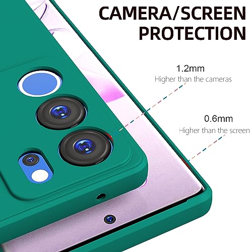 Image of Kapa Matte Protective Lens Flexible Back Cover for Vivo V29 / V29 PRO (5G) | Slim Silicone with Soft Lining Shockproof Full Body Bumper Case (Green)