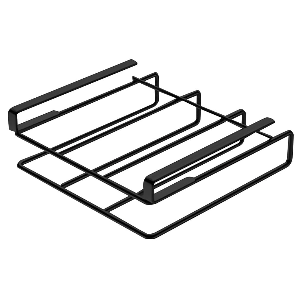 UDSKNV[KSL Space-Saving Under Cabinet Chopping Board Holder-Kitchen Organizer with Hooks for Utensils, Tools, and Pantry Item Storage