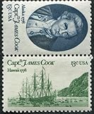 CAPTAIN JAMES COOK & HIS SHIPS RESOLUTION & EXPLORER ~ HAWAII #1732/1733 SE-TENANT OF TWO ATTACHED...