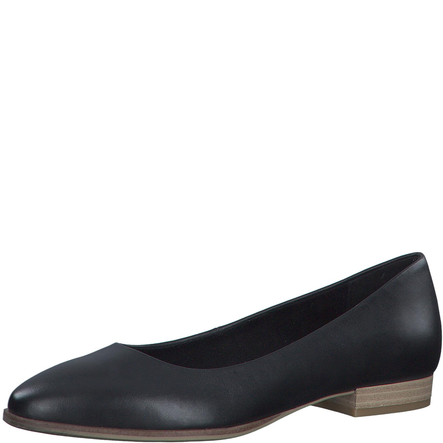 MARCO TOZZI Women's 2-22105-42 Ballet Flat, Black, 5