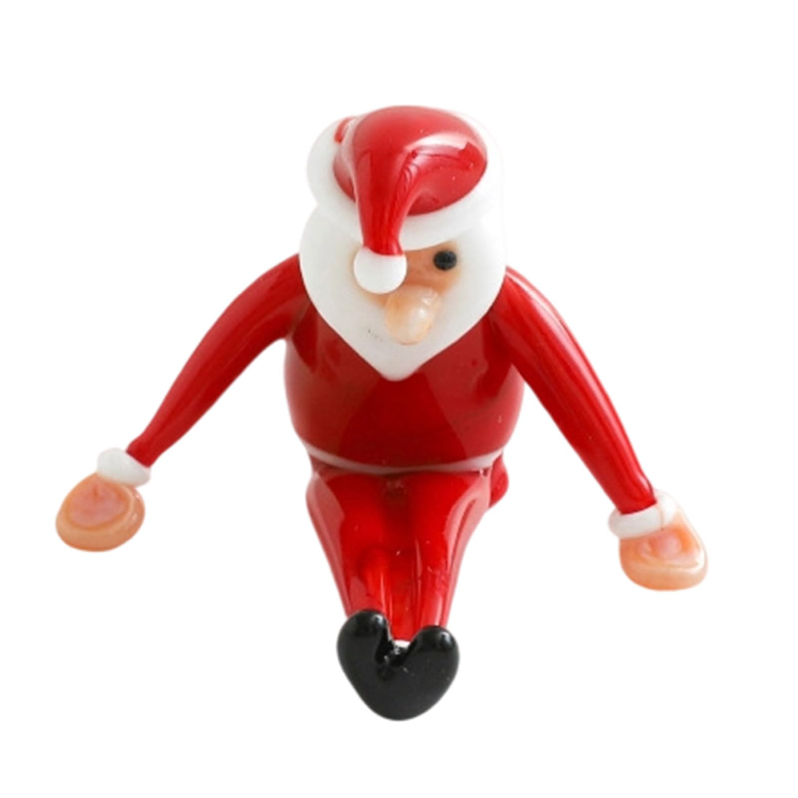 Shunzhong Christmas Decorative Figurine Santa Clauses Ornament Glass Yogas Santa Figurines Christmas Party Decorations Gift Decorative Figurines