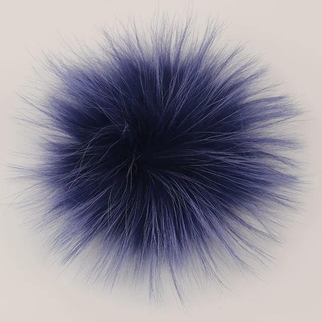 Pompones de piel Real 15-16cm DIY pompones de piel bolas pompón de pelo Natural para gorras bolsos accesorios para bufandas pompones artesanales