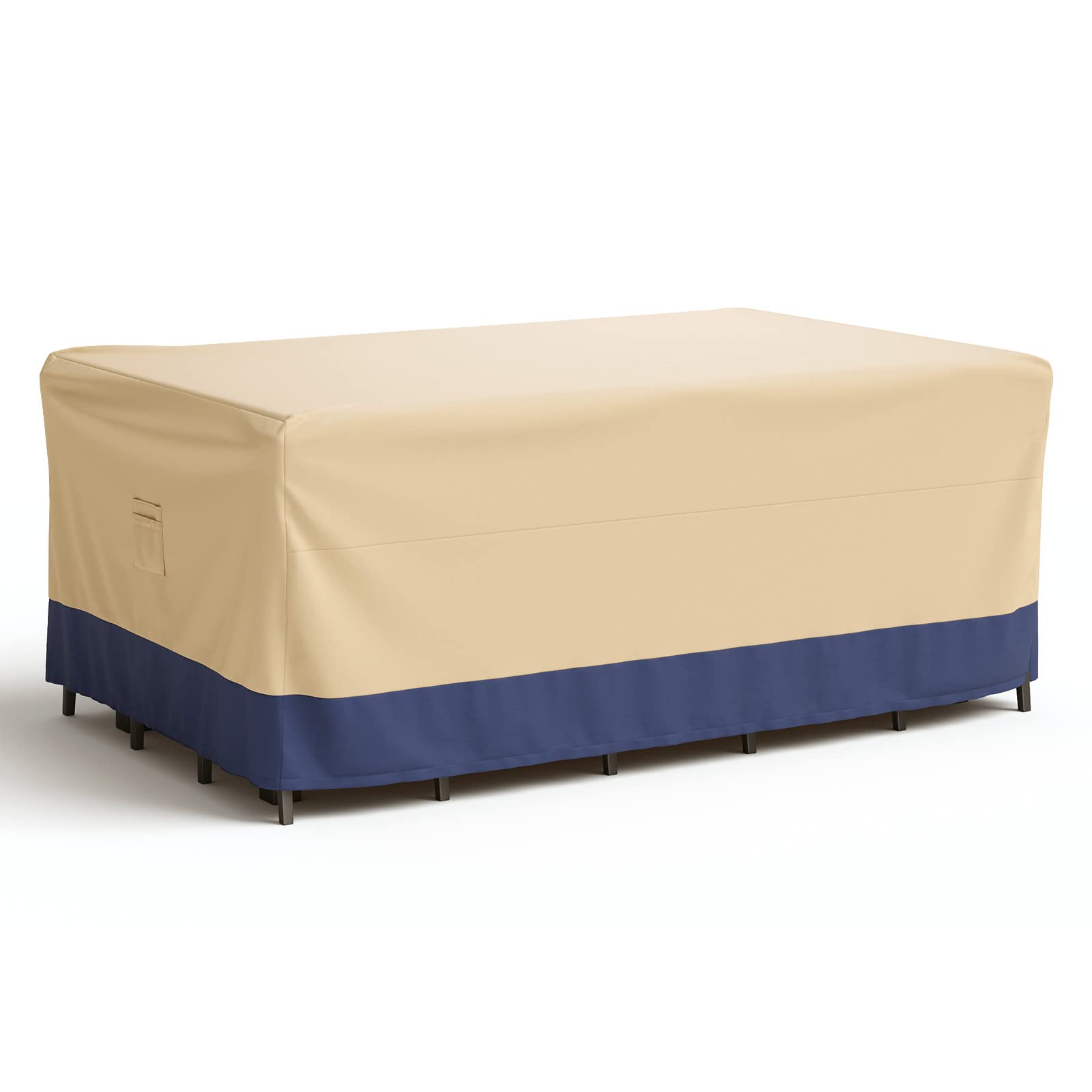 HAPPYGRILL Patio Loveseat Sofa Cover Outdoor Furniture Cover with Handles & Air Vents, Patio Bench Cover Waterproof & Windproof Patio Couch Cover, 90