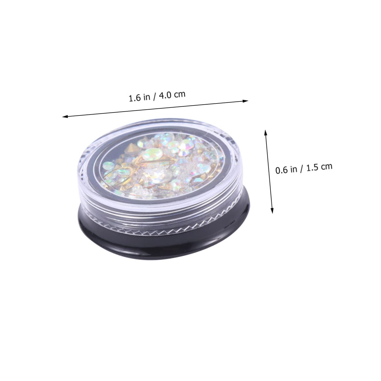 Healeved 18 Cajas accesorios de bricolaje para uñas pegatinas para uñas pegatinas uñas gemas para uñas decoración de manicura bricolaje pedrería grano de uñas de manicura joya talón