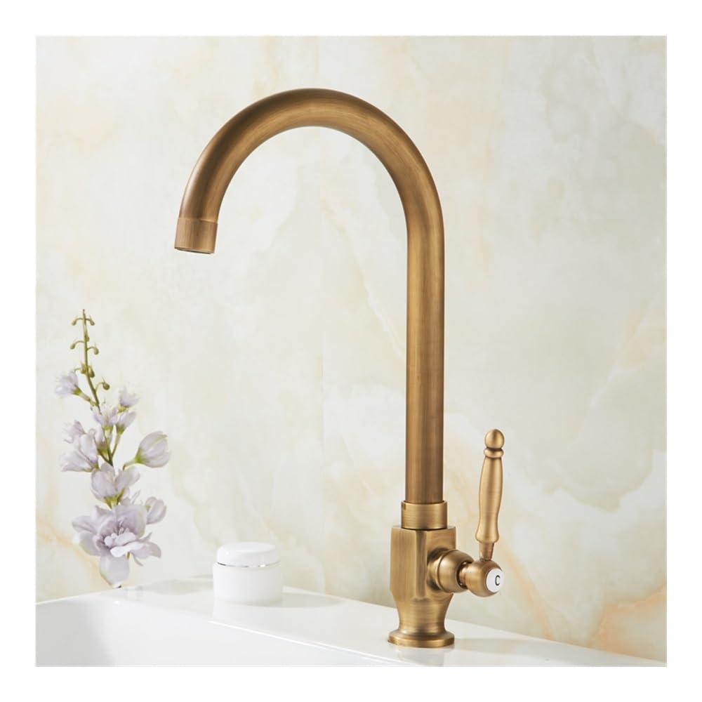 Kitchen Faucet Single Cold Kitchen Faucet European Antique Balcony Single Handle Single Hole Faucet Basin Faucet GLY25(B)